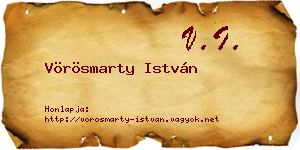 Vörösmarty István névjegykártya